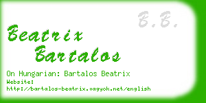 beatrix bartalos business card